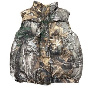 RealTree Camouflage Puffer Vest Girls Size Small (6-7) hunting camo